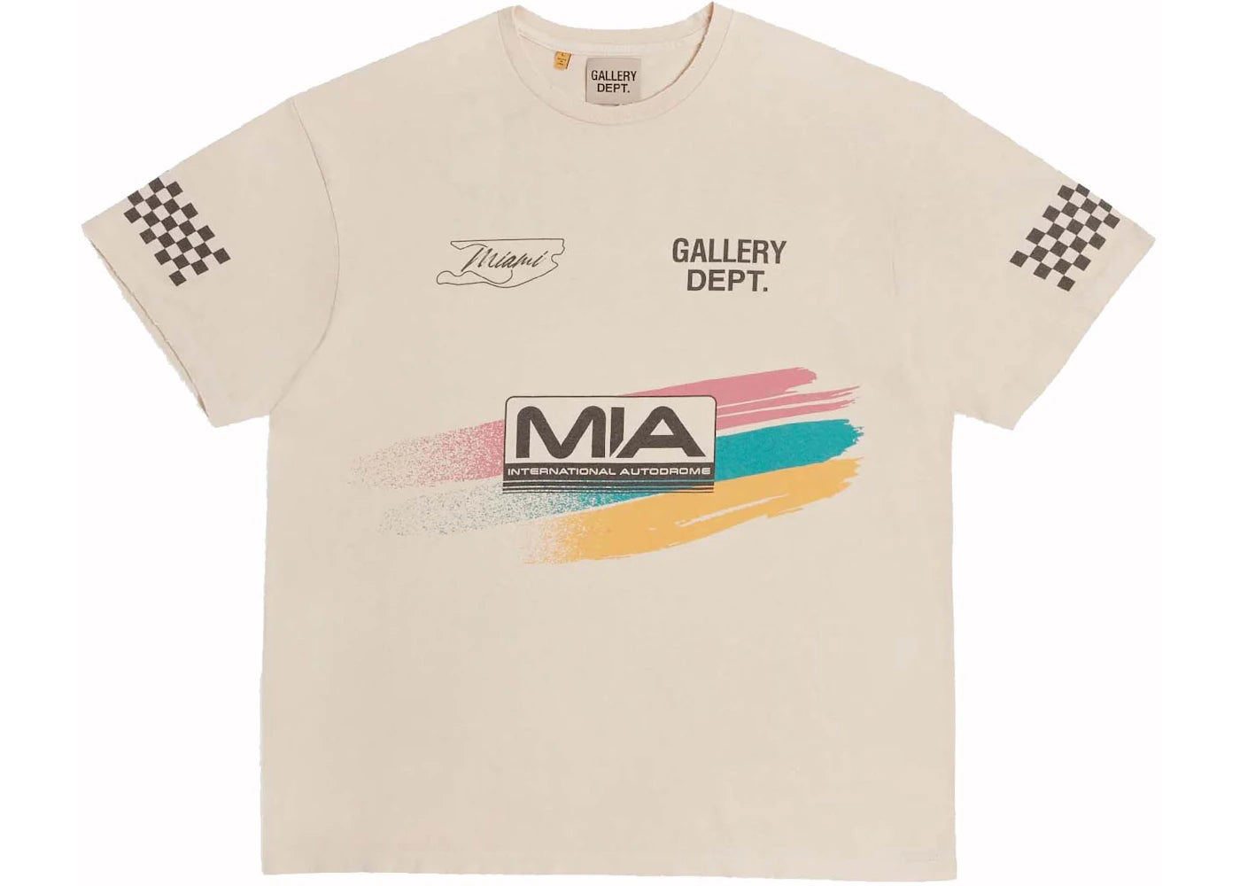 Gallery Dept. x Miami International Autodrone "Miami Grand Prix" MIA Merch Tee Archival White