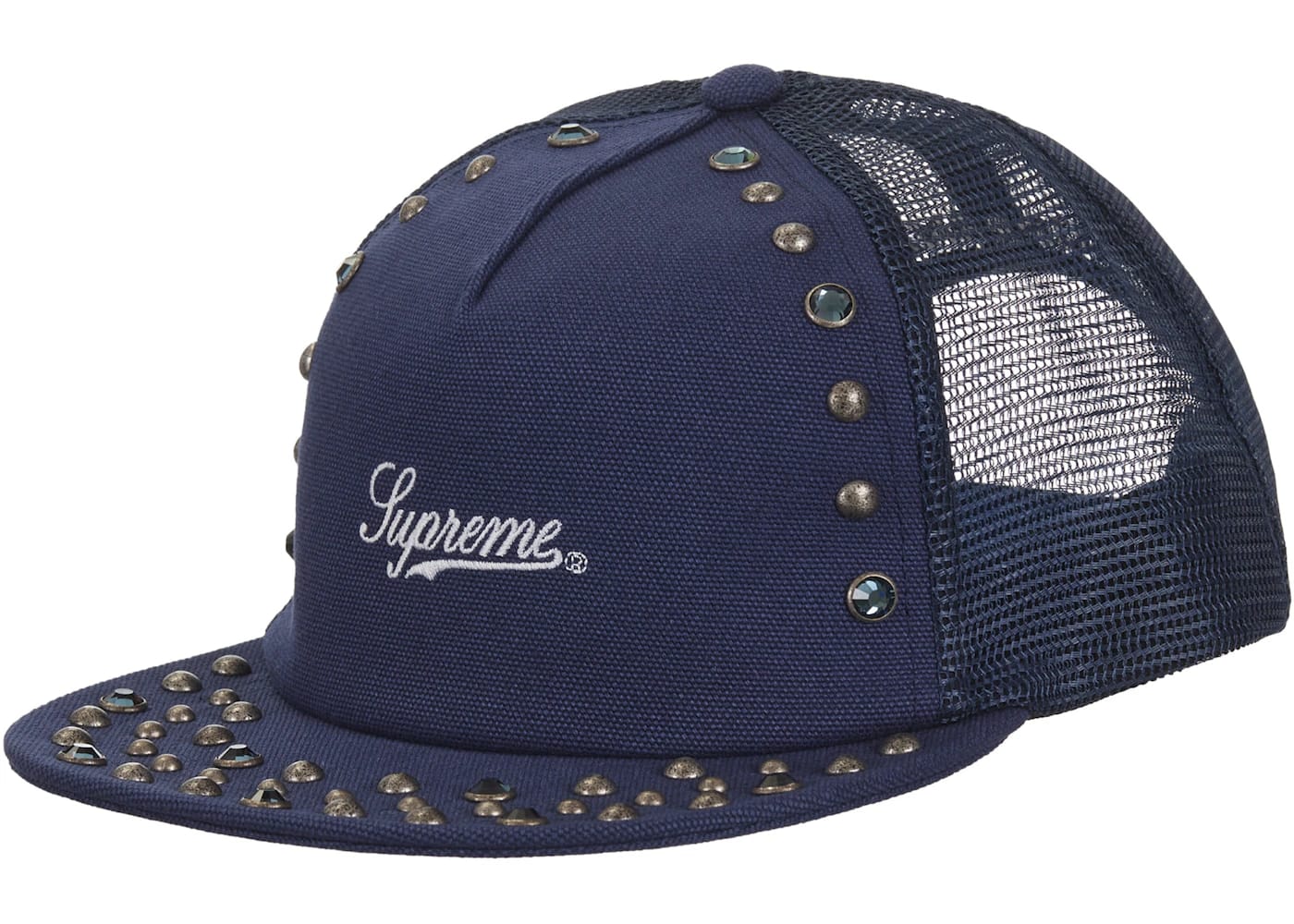 Supreme b.b. Simon Studded Mesh Back 5-Panel Navy