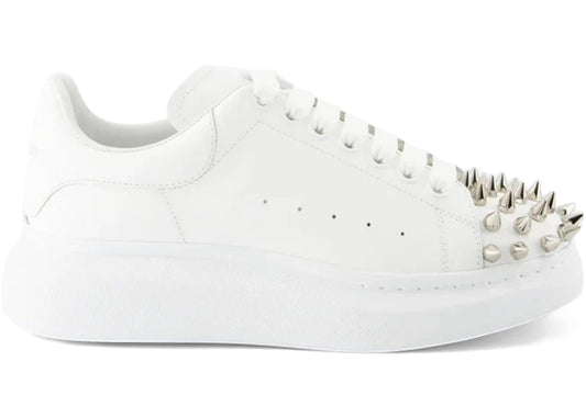 Alexander McQueen Oversized Studded White Silver
