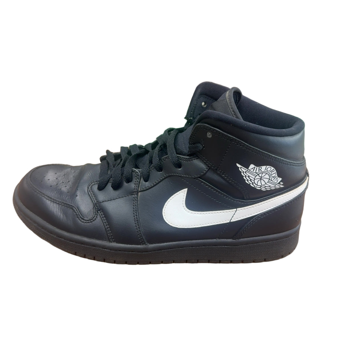 Jordan 1 Mid Black White Speckle (GS)