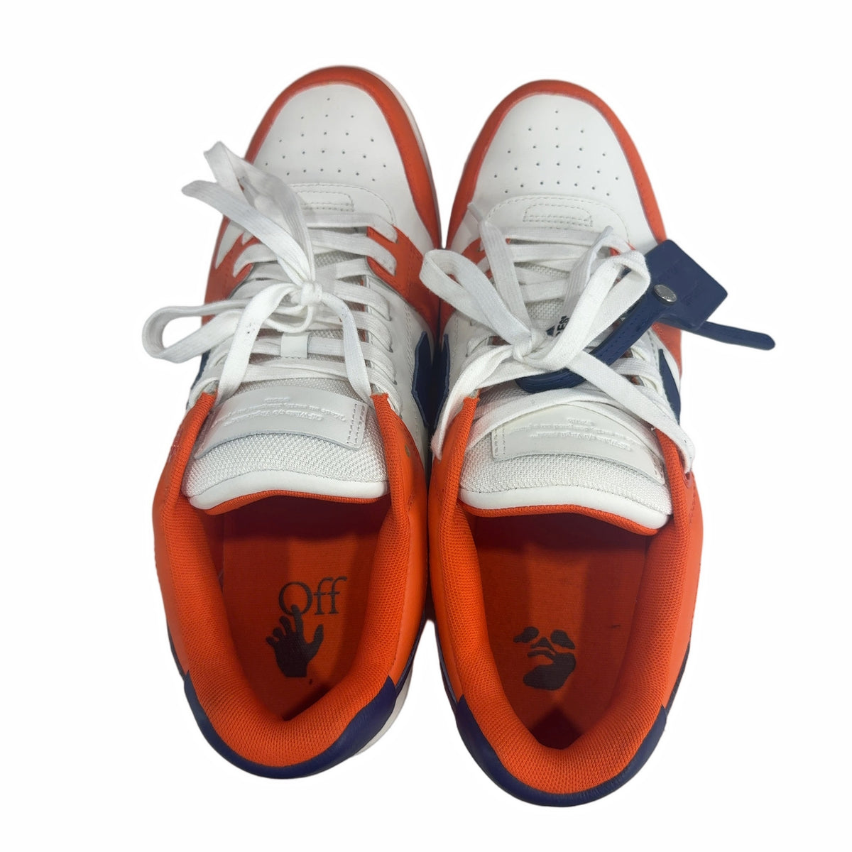 OFF-WHITE Out Of Office OOO Low Tops White Orange Blue