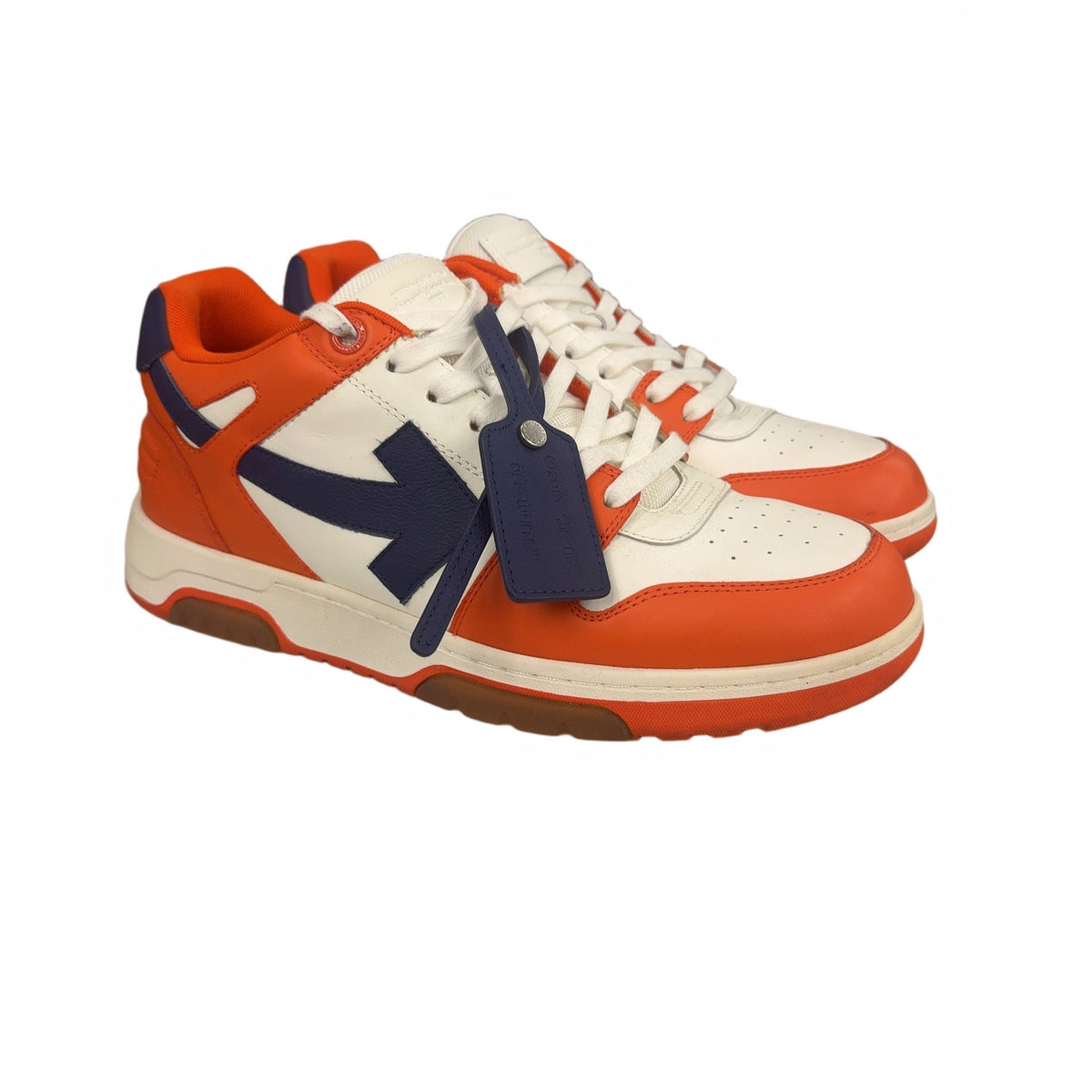 OFF-WHITE Out Of Office OOO Low Tops White Orange Blue