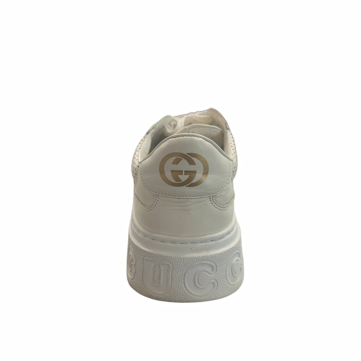 Gucci GG Embossed White Leather