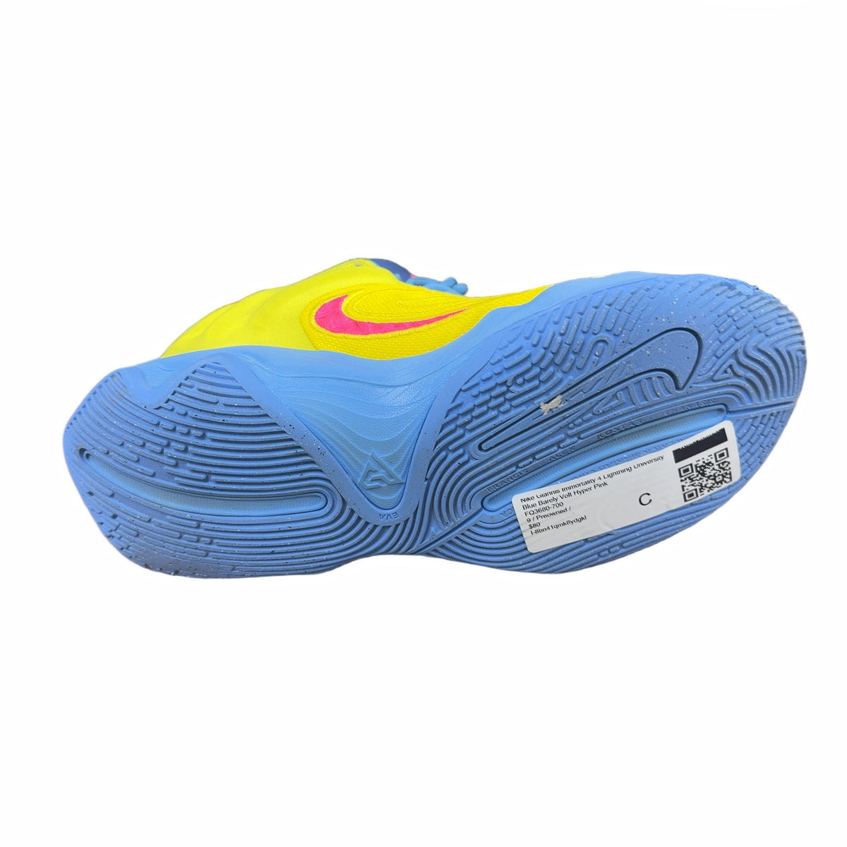 Nike Giannis Immortality 4 Lightning University Blue Barely Volt Hyper Pink