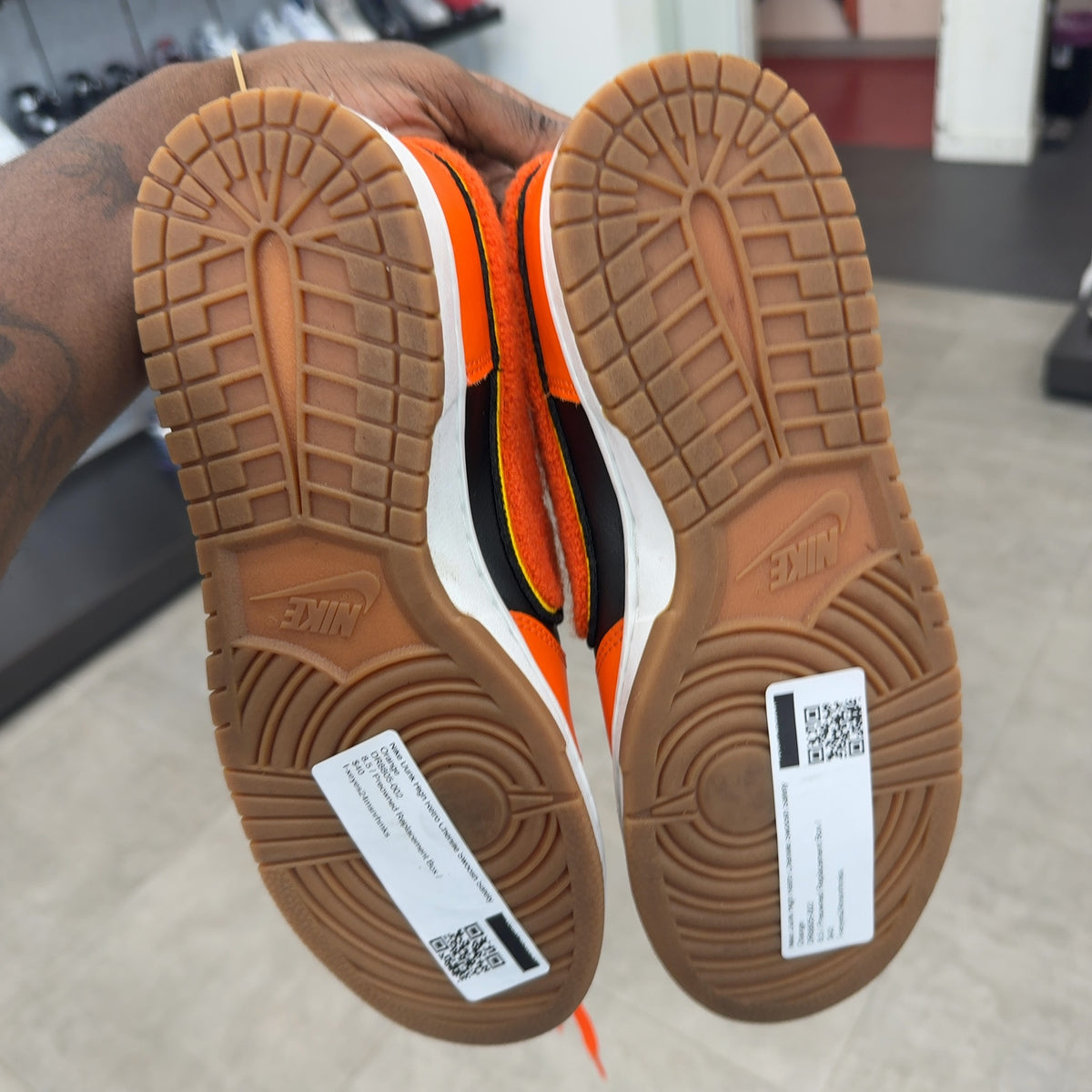 Nike Dunk High Retro Chenille Swoosh Safety Orange
