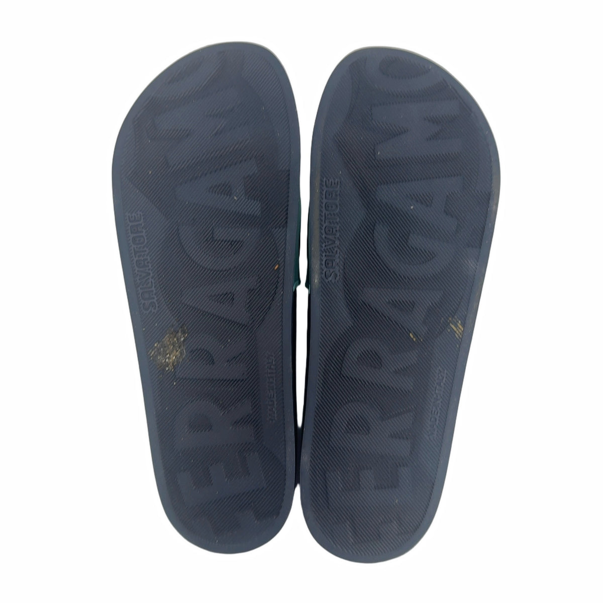 Ferragamo Gancini-Print Slides Blue (Women's)