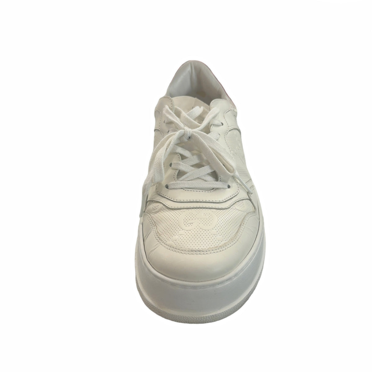 Gucci GG Embossed White Leather