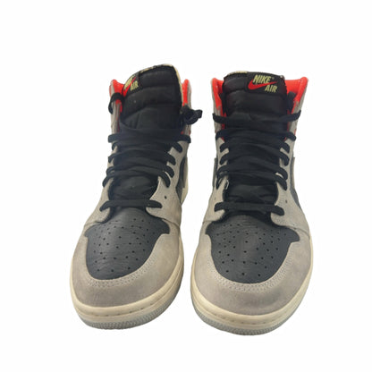 Jordan 1 Retro High Neutral Grey Hyper Crimson