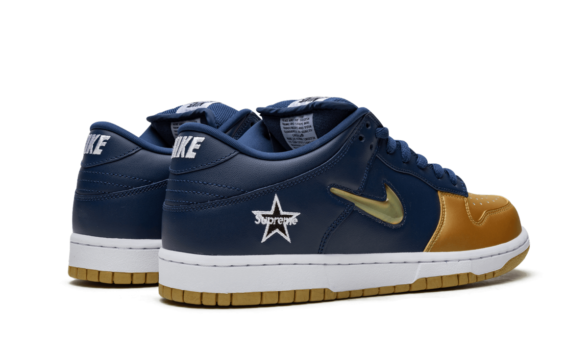 Nike SB Dunk Low Supreme Jewel Swoosh Gold