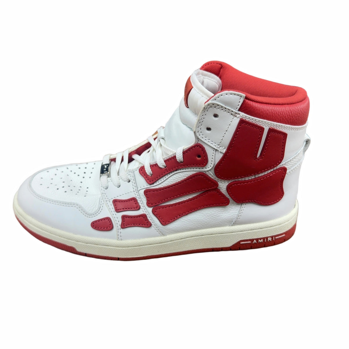 AMIRI Skel Panelled High Top White Red