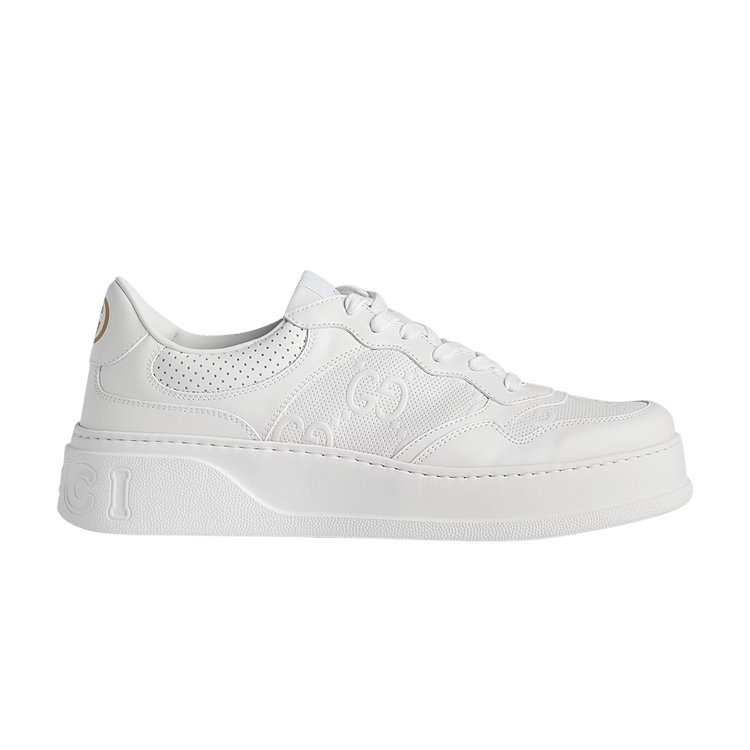 Gucci GG Embossed White Leather