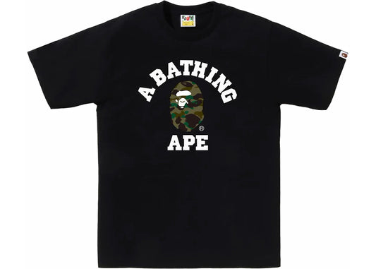BAPE 1st Camo College Tee Black/Green
