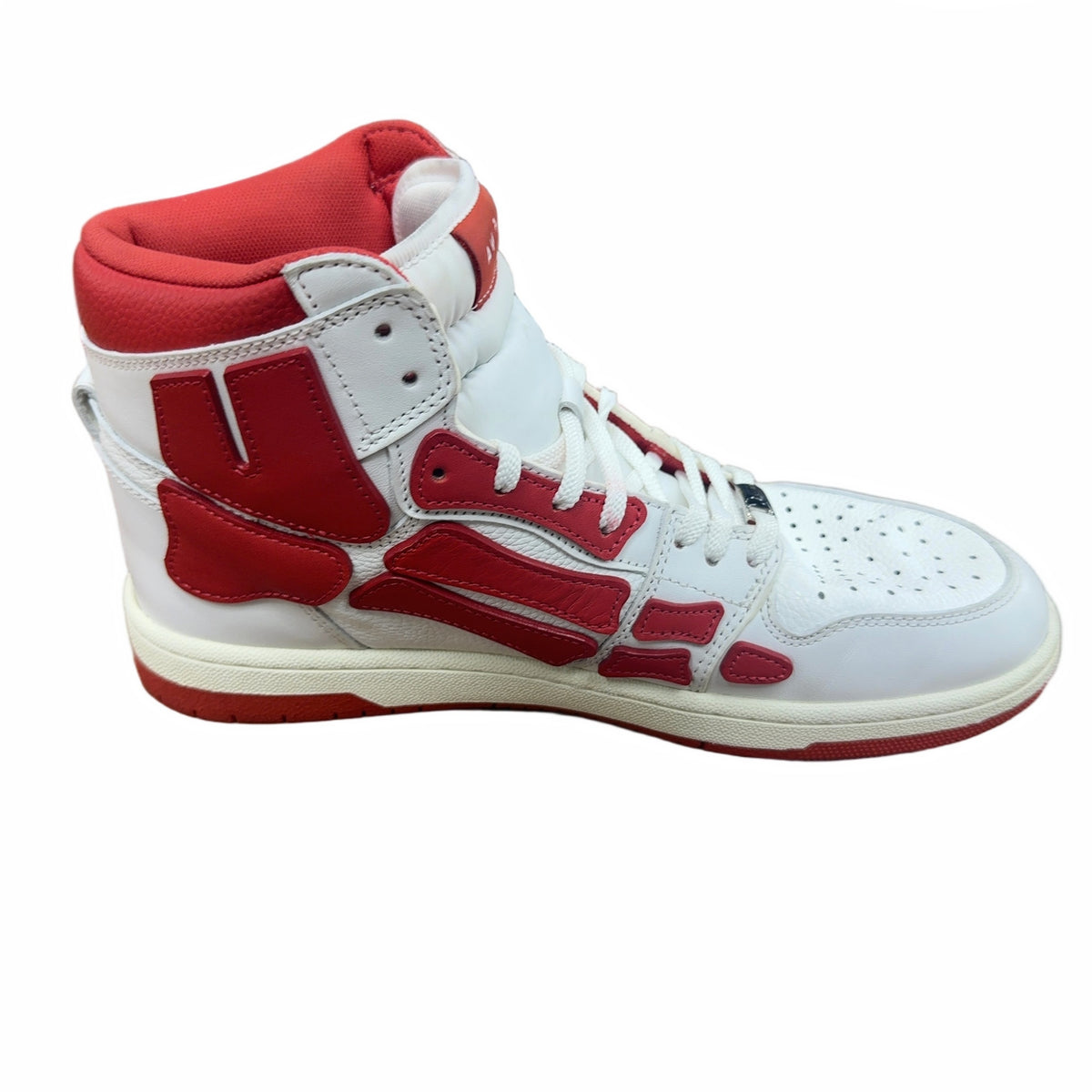 AMIRI Skel Panelled High Top White Red