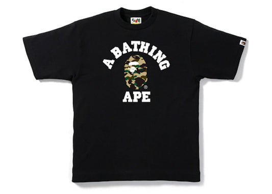 BAPE 1st Camo College Tee Black/Yellow Camo