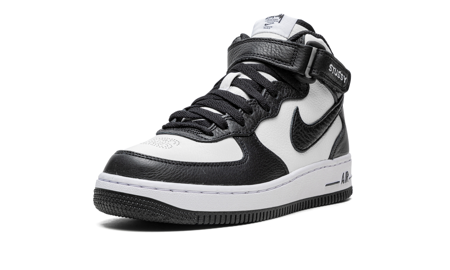 Nike Air Force 1 Mid Stussy Light Bone Black
