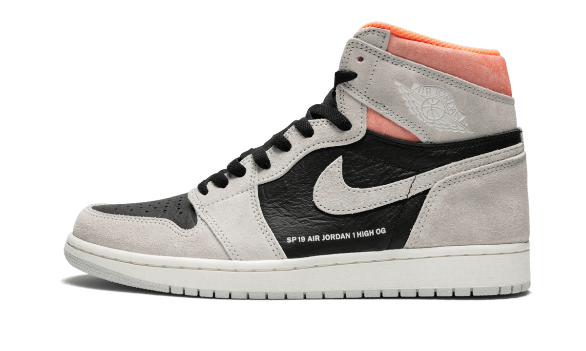 Jordan 1 Retro High Neutral Grey Hyper Crimson