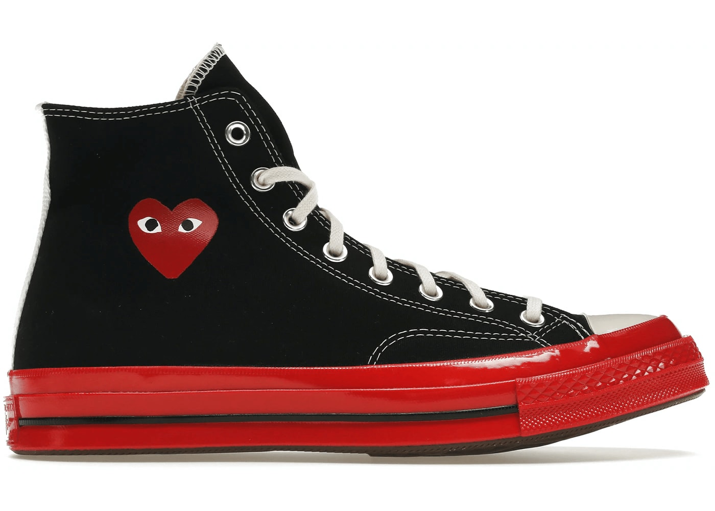 Converse Chuck Taylor All Star 70 Hi Comme des Garcons PLAY Black Red Midsole