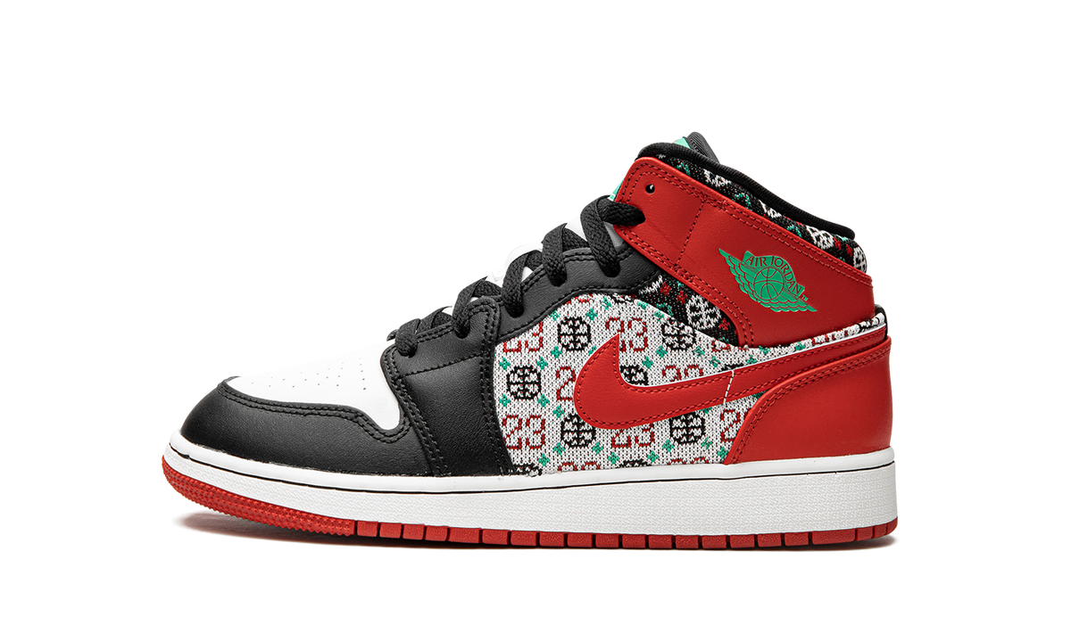 Jordan 1 Mid SE Ugly Christmas Sweater (GS)