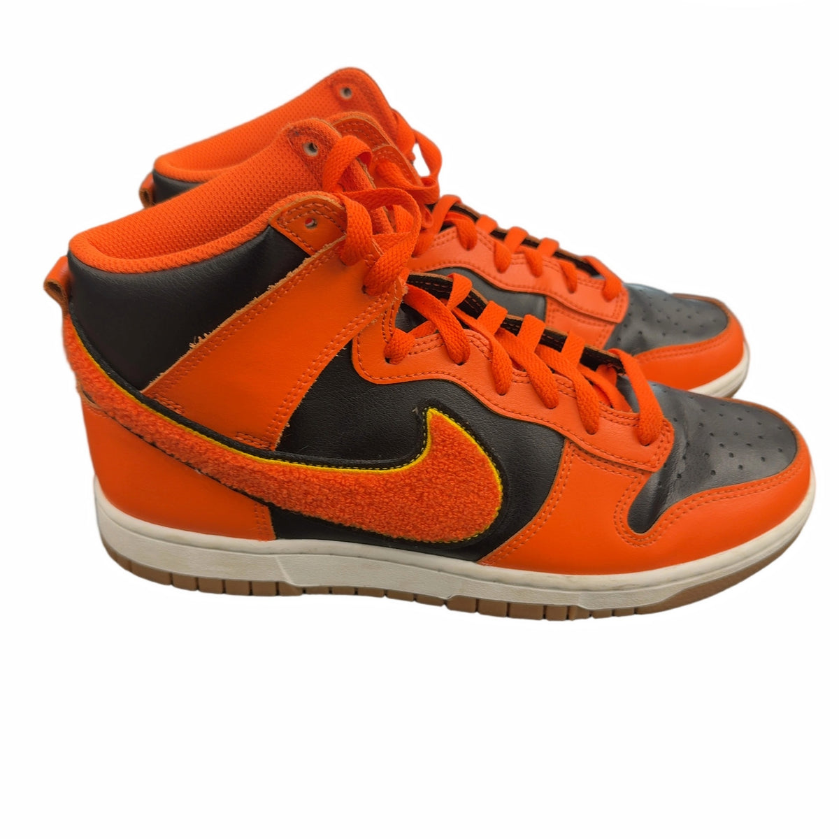 Nike Dunk High Retro Chenille Swoosh Safety Orange