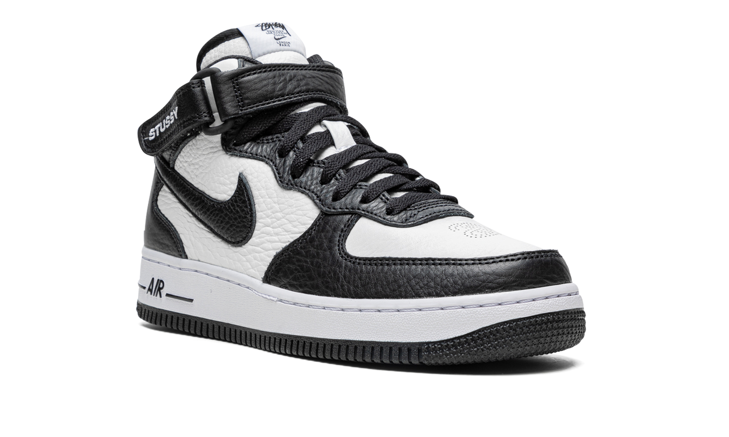 Nike Air Force 1 Mid Stussy Light Bone Black
