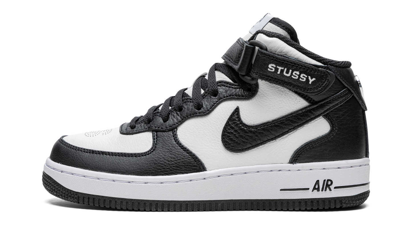 Nike Air Force 1 Mid Stussy Light Bone Black