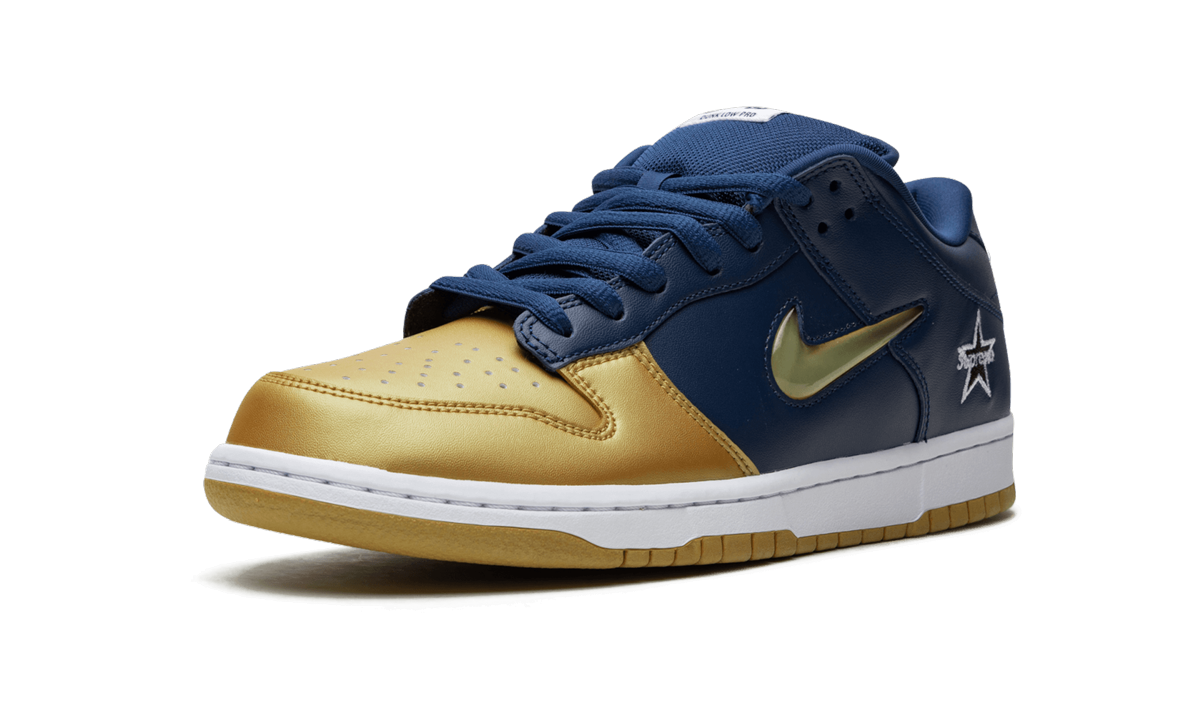 Nike SB Dunk Low Supreme Jewel Swoosh Gold